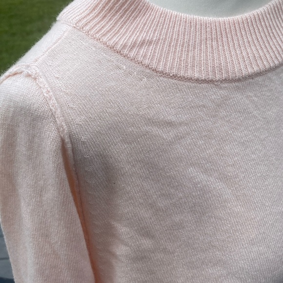 NWT J. Crew Orange Wool Blend crew Neck seamed around 3/4 Sleeve Sweater med - Picture 9 of 10